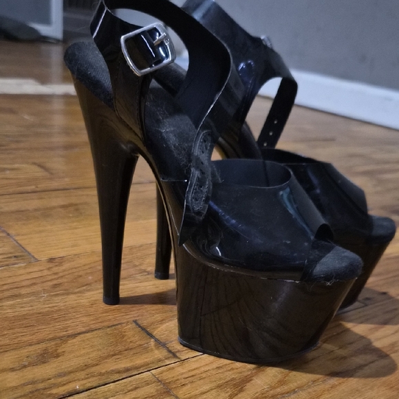 Pleaser Shoes - Black Platform High Heels